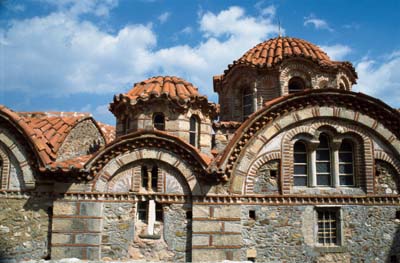 Roof Tiles on Mystra in Peloponnese, Greece 